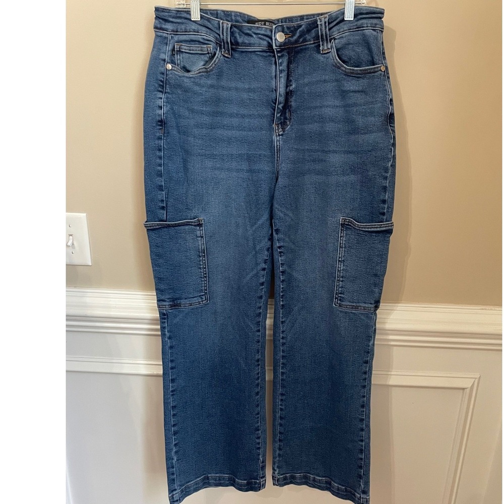 Judy Blue High-Rise Cargo Jeans Womens 16W